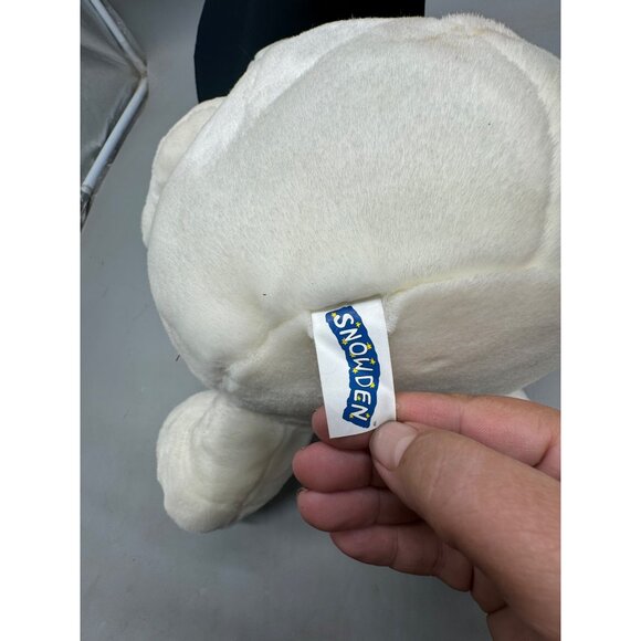 commonwealth snowden 1997 white Snowman Plush Toy top Hat & plaid Scarf 22" READ - Picture 12 of 14